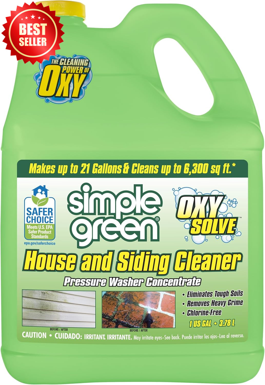 1 GAL Oxy Solve Pressure Washer Cleaner Concentrate Mold Mildew Siding US