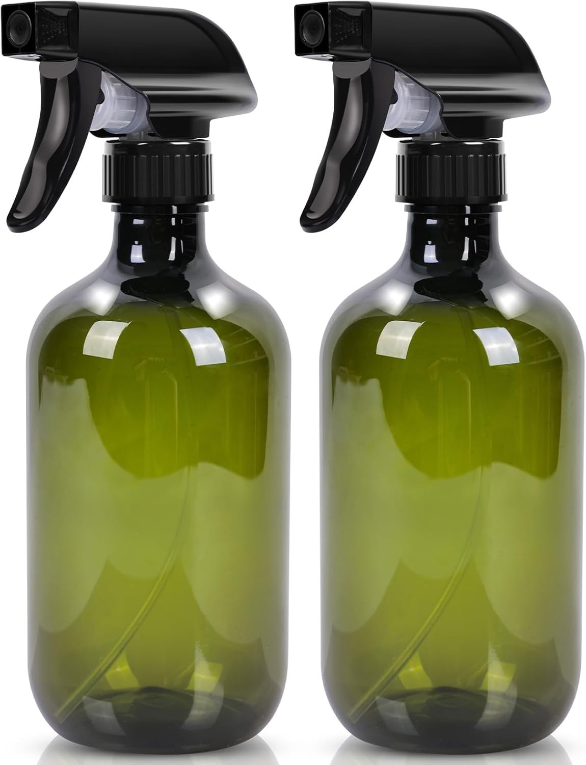 Compact Green Spray Bottle Set – 2 Adjustable 16.9 oz Bottles for All Your Needs