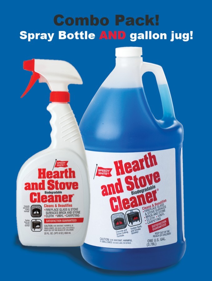 COMBO PACK – Speedy White Fireplace, Hearth & Stove Cleaner – removes creosote!