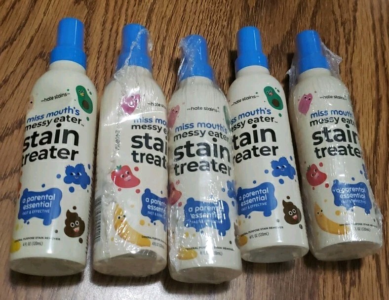 Hate Stains Miss Mouth’s Messy Eater 5 Pack Stain Treater 4oz Bottles New Sealed