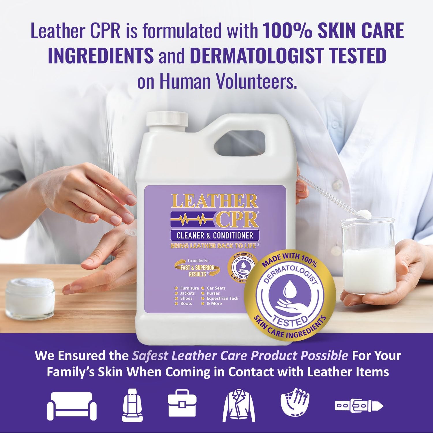 Leather Cleaner And Conditioner – Cleans, Conditions, Restores & Protects Lea…