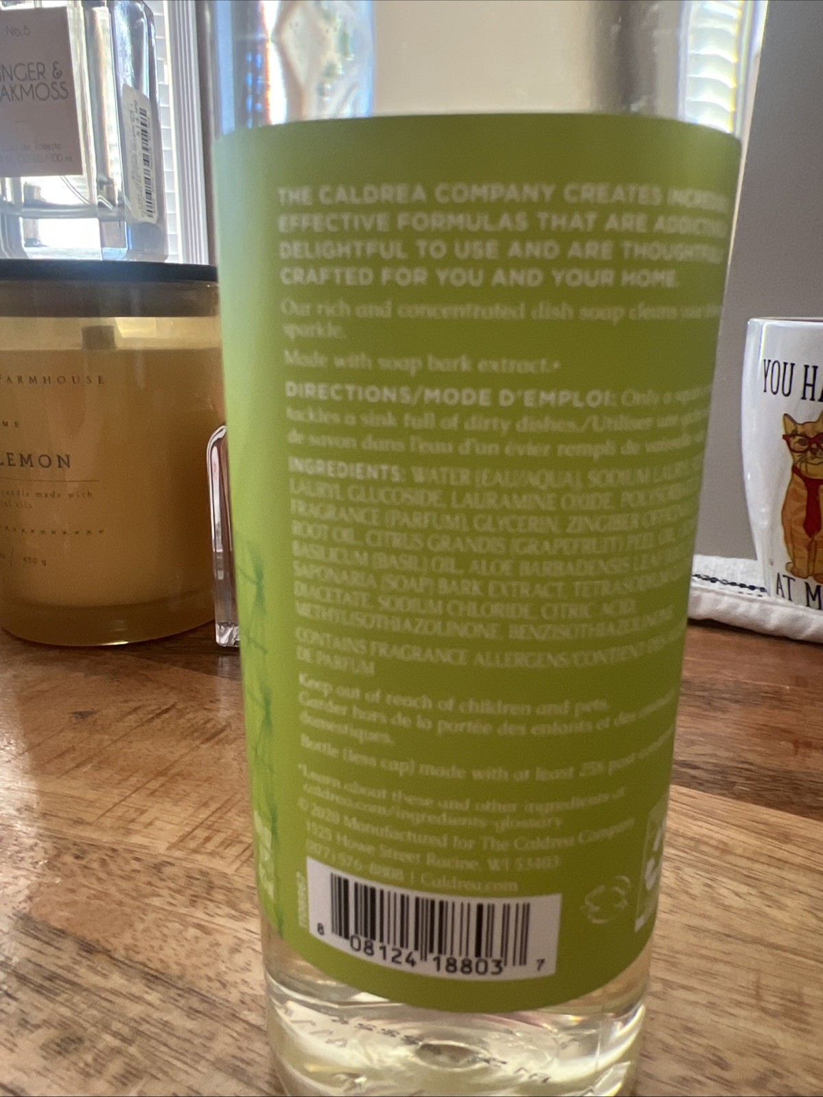 Caldrea Dish Soap, GINGER POMELO 16 fl oz DISCONTINUED