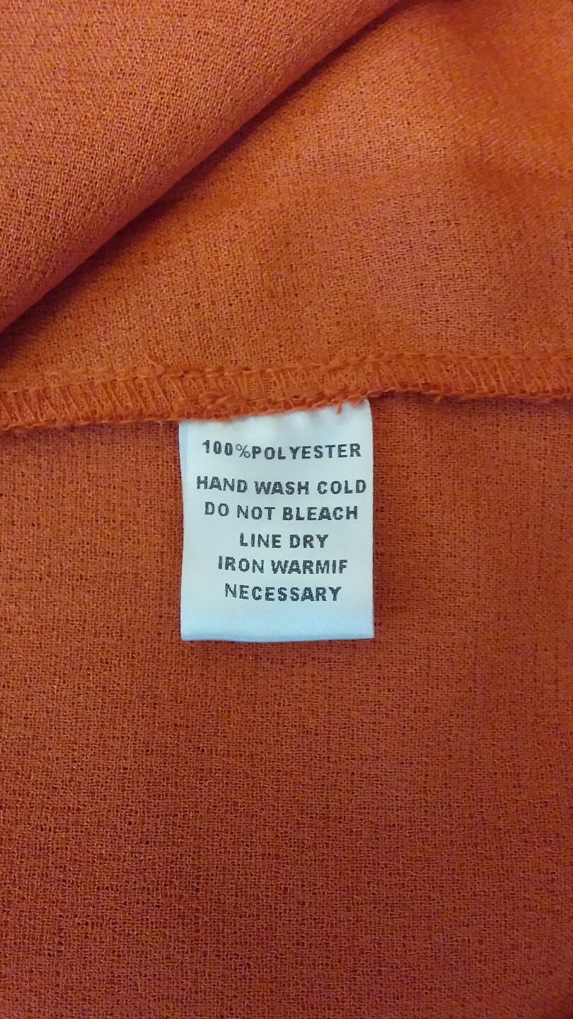 MITTOSHOP CASUAL DRESS 40520 RUST SIZE LARGE NWT POLYESTER WASH COLD LINE DRY DR