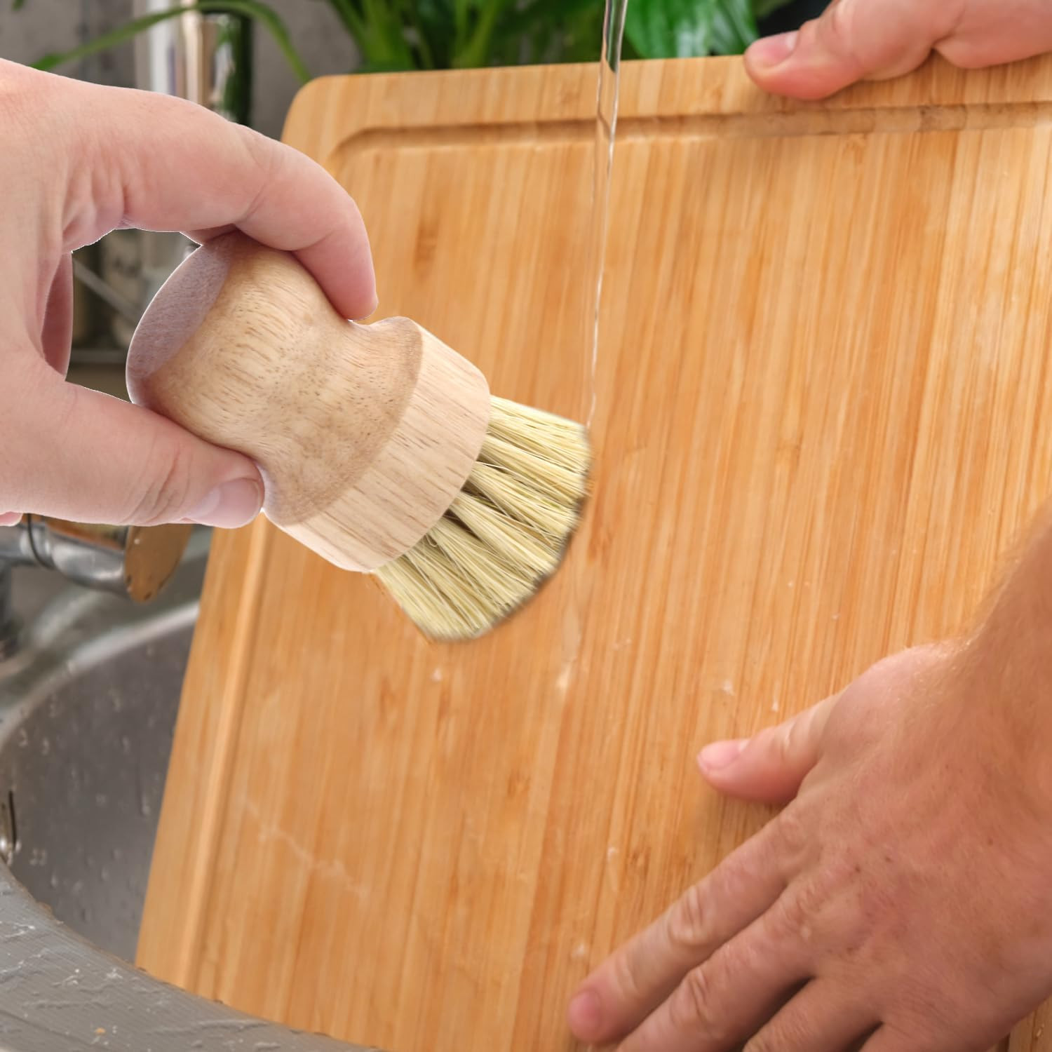 Cutting Board Oil Wax Applicator and Scrub Brush, Butcher Block Wax Applicator w