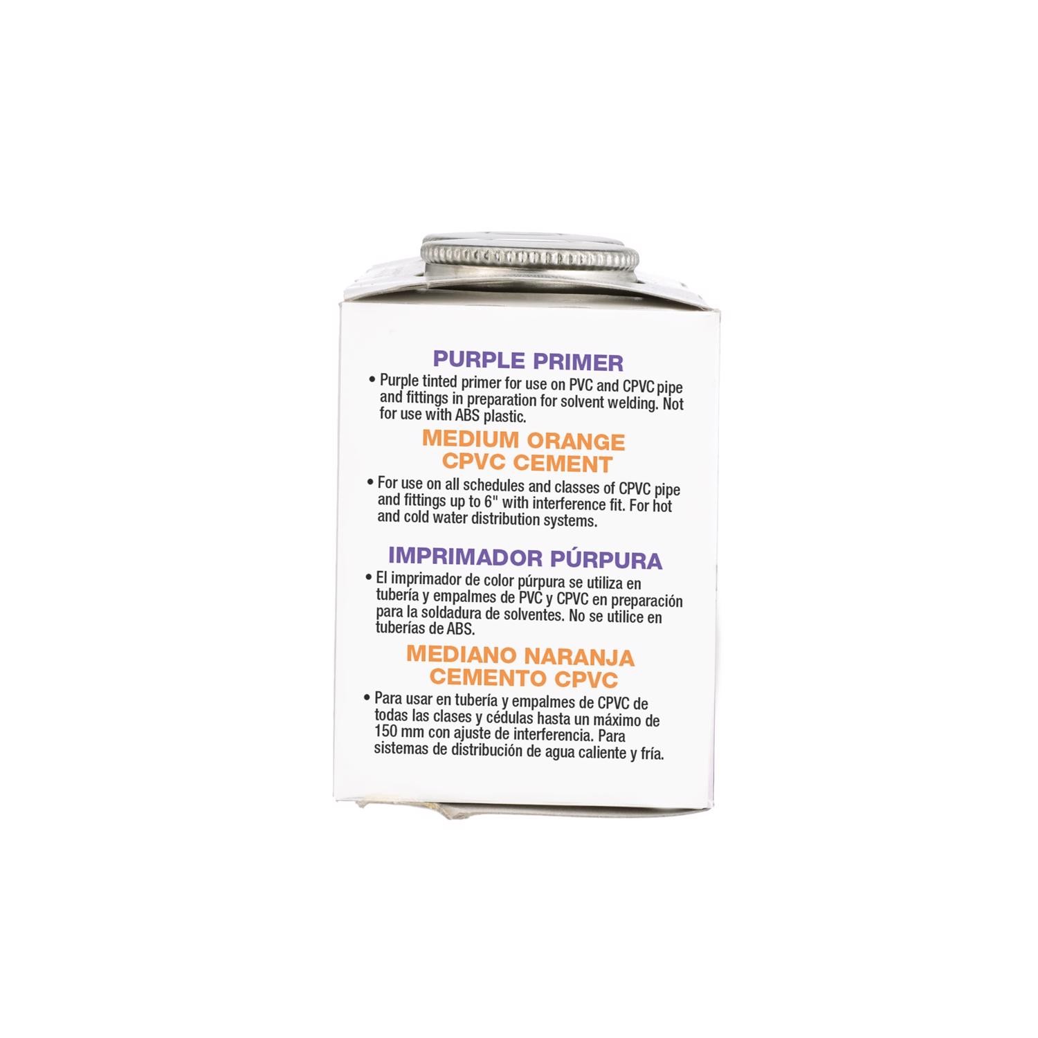 Oatey Handy Pack Orange Primer and Cement For CPVC/PVC 4 oz (12-pack)