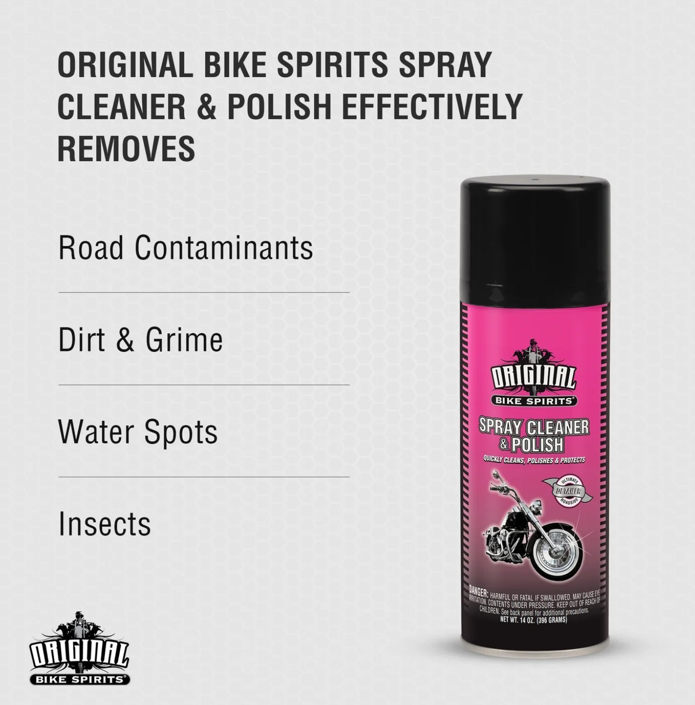 ZEP Original Bike Spirits Aerosol Spray Cleaner Polish, 14 oz (Choose Quantity)