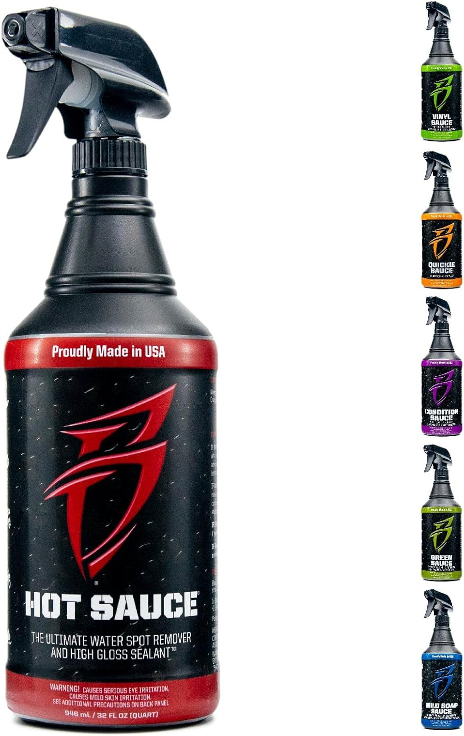 Bling Sauce Hot Sauce Premium Hard Water Spot Remover w/High-Gloss Wax Sealants