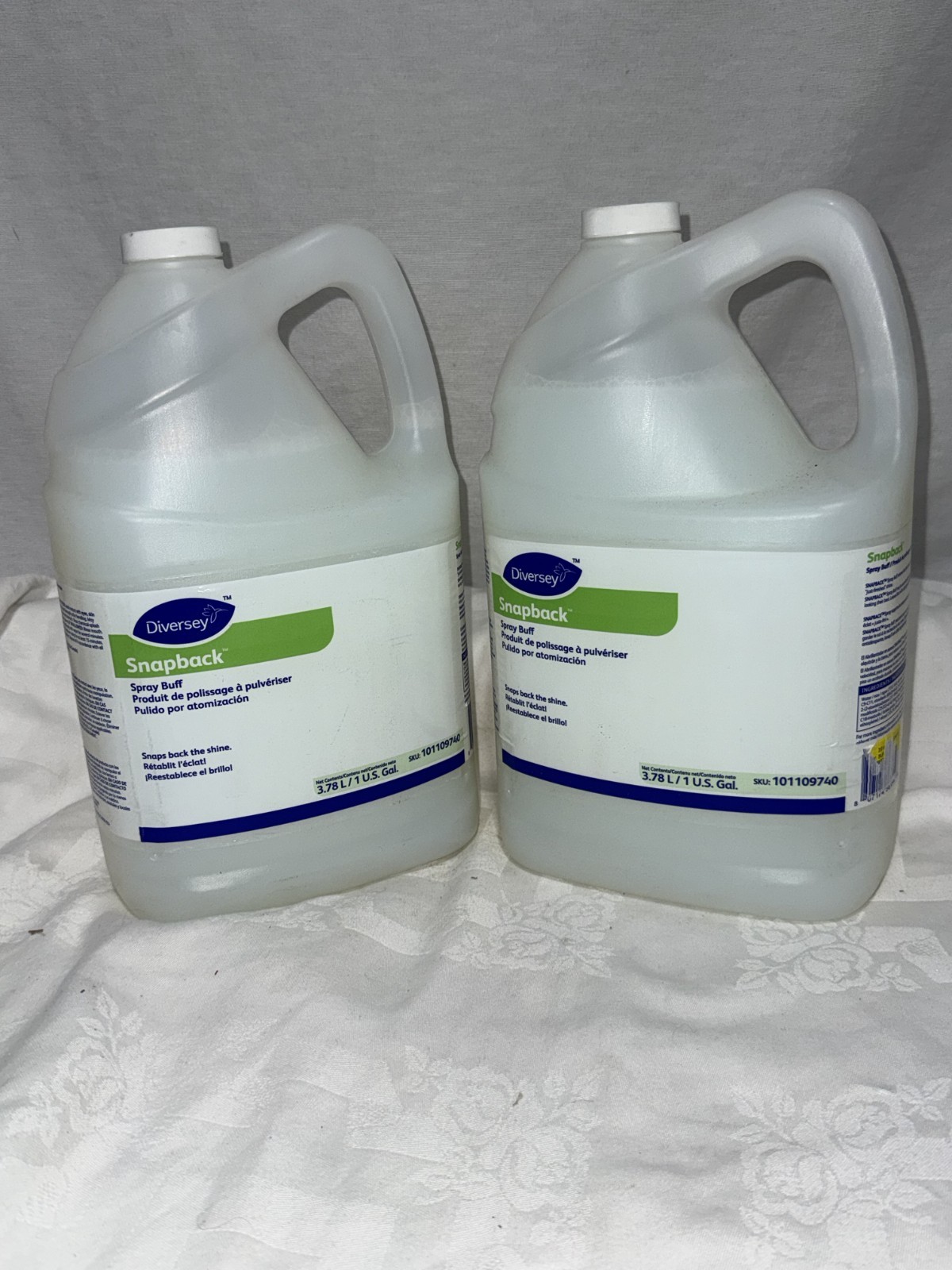 Lot Of 2 Diversey Snapback Concentrated Spray Buff Floor Finish 1 Gallon Each