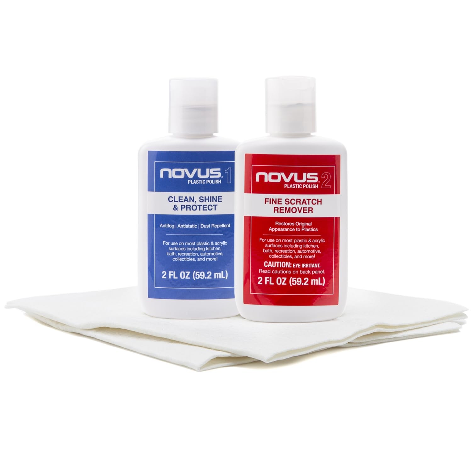 NOVUS-PK2-2 | Plastic Clean & Shine #1, Fine Scratch Remover #2 and Polish Ma…