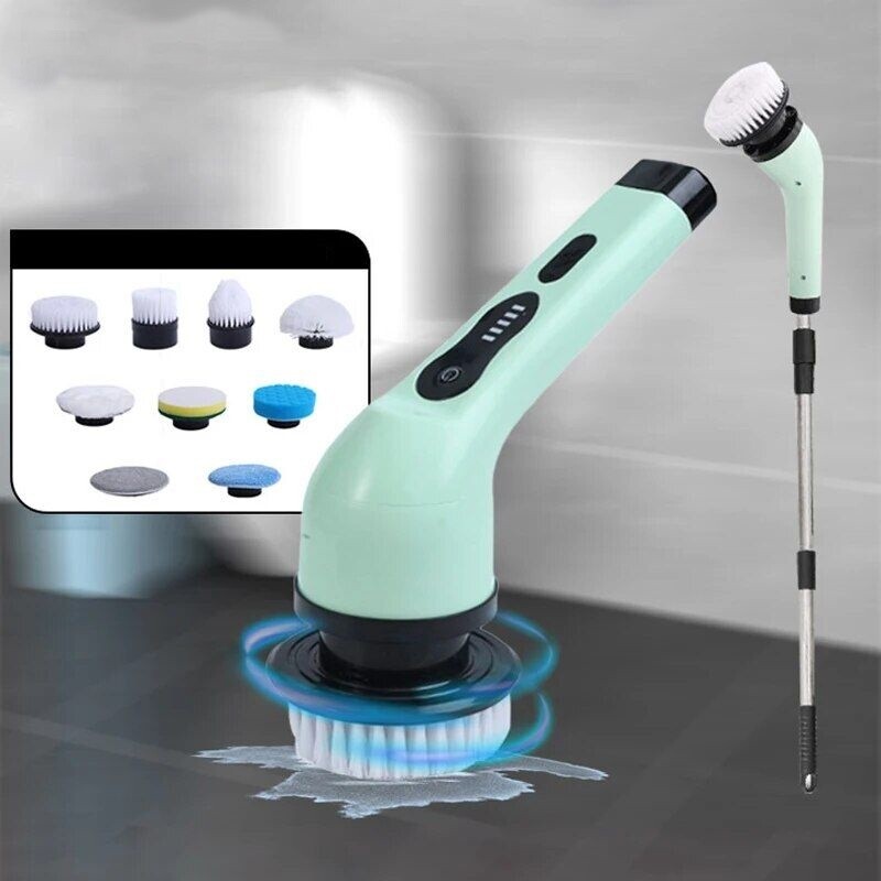 Wireless Home Cleaning Electric Rotating Cleaner Bathroom Window Kitchen Brushes