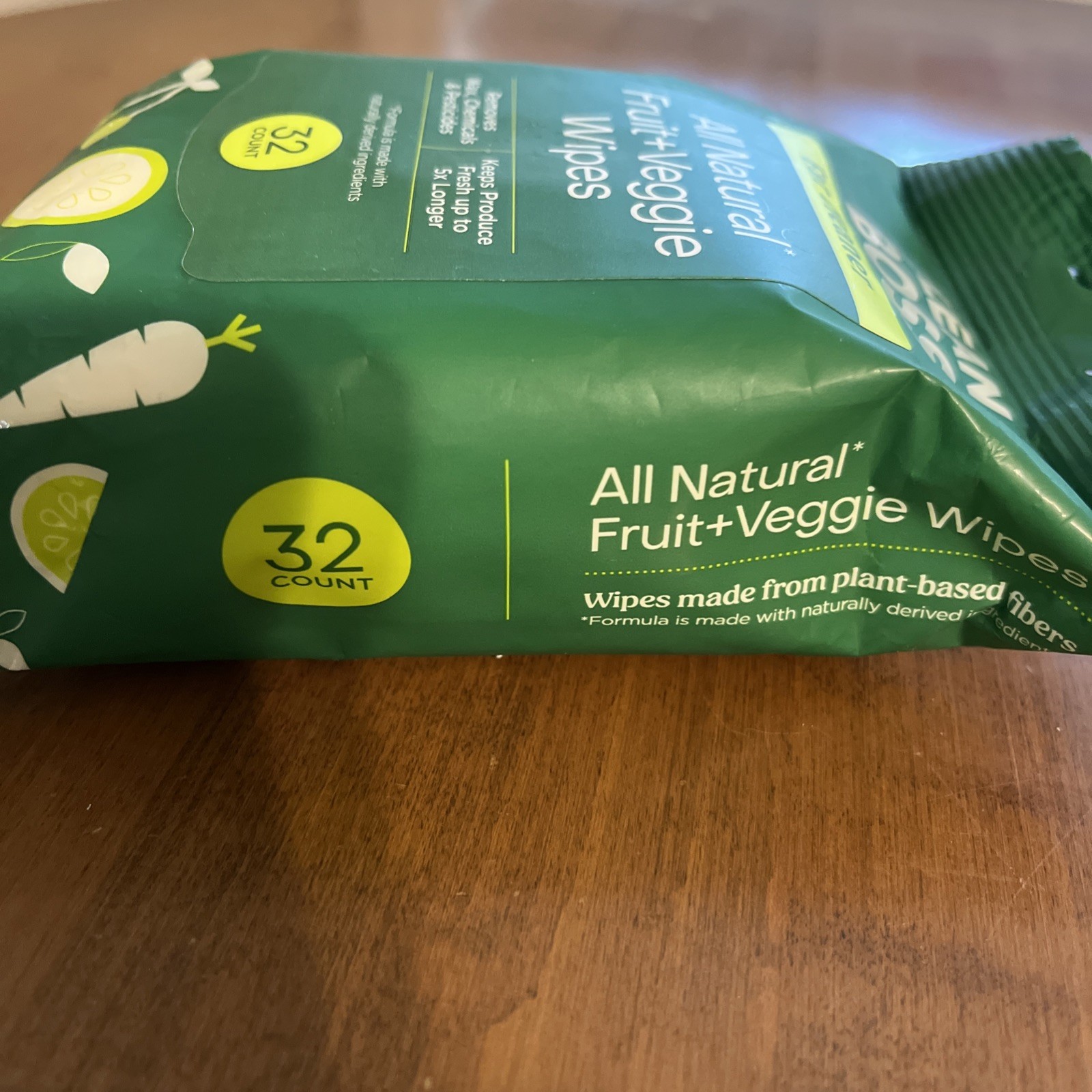 Clean Boss Eat Cleaner Fruit & Veggie Produce Cleaner To-Go Wipes 1 Pack Of 32
