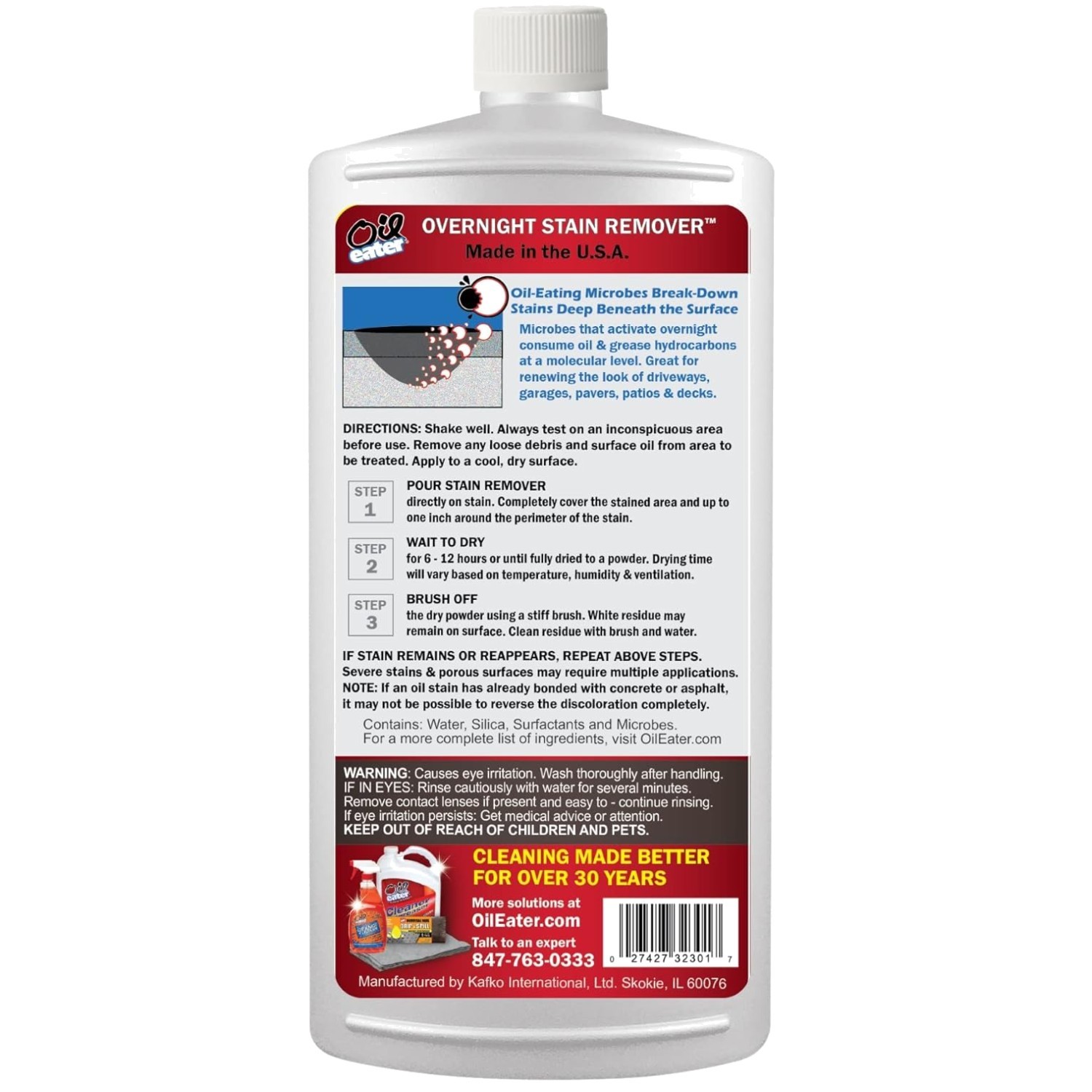 Versatile Oil Stain Remover for Various Surfaces, 6-Pack
