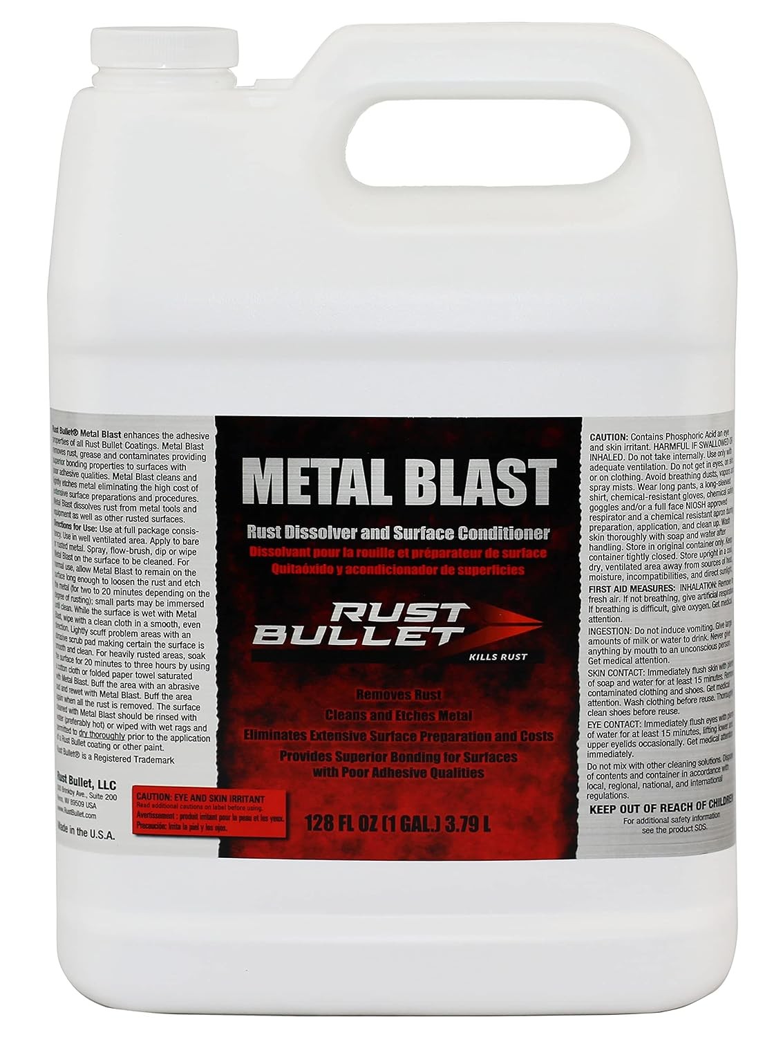 Metal Blast – 1 Gallon – Rust Remover & Metal Prep, Cleaner & Conditioner for Su