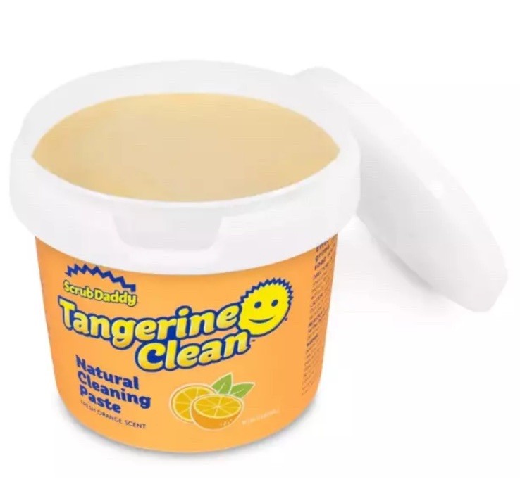(2) Scrub Daddy Tangerine Clean Natural Cleaning Paste 17.6 oz 2 Containers