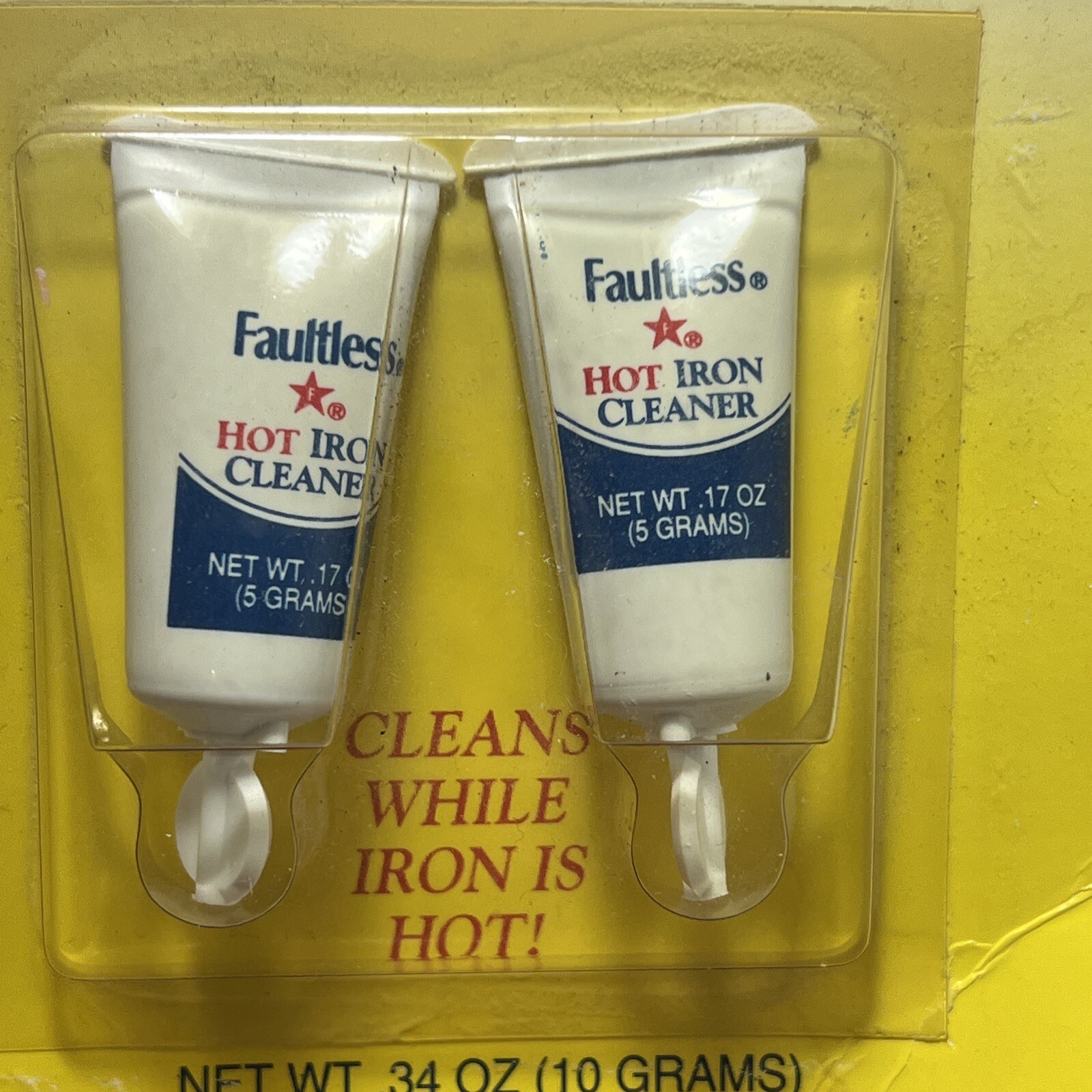 Faultless Hot Iron Cleaner Contains 2 Removes Coating from Iron Free Shipping