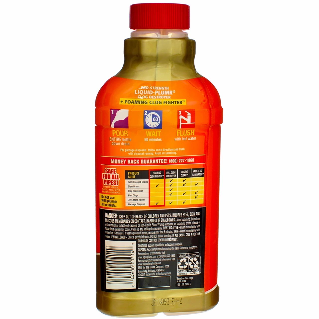Liquid-Plumr Clog Destroyer Plus+ Foaming Clog Fighter Clog Remover, 17 fl oz