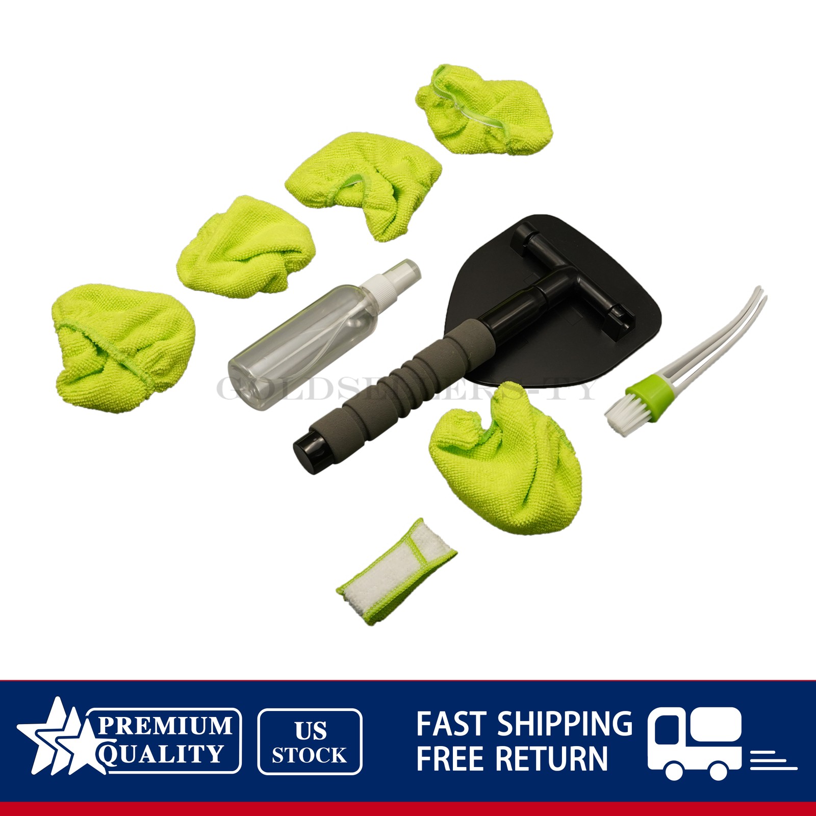 Windshield Cleaning Tool Kit Wiper Cleaner Brush Pad Extendable Car Window Glass