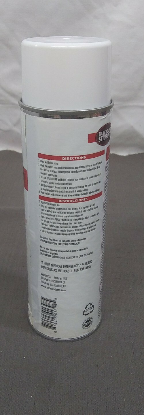Certo Baseboard Stripper Size 19 oz. Removes heavy wax buildup floors ceramic