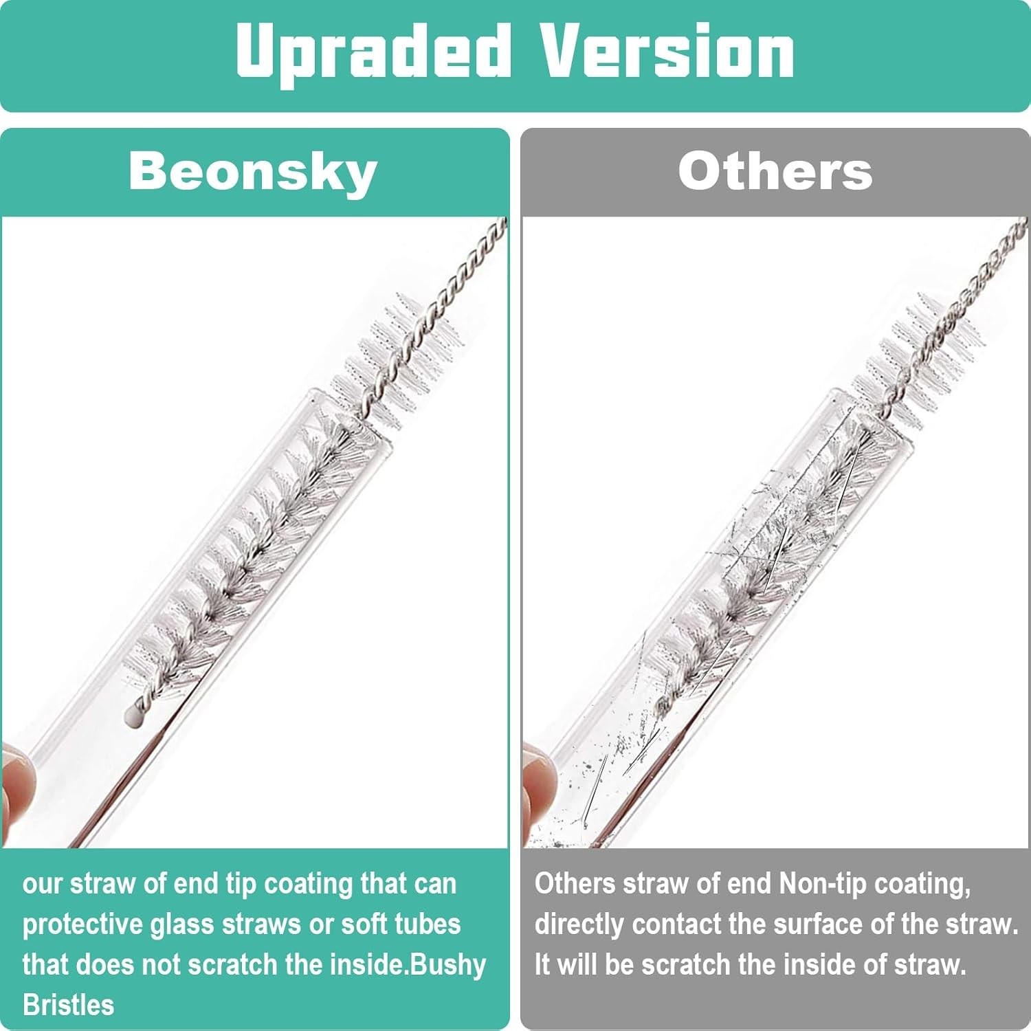 Straw Cleaner Brush for Stanley, 10Pcs Extra Long Straw Cleaning Brush for 40Oz