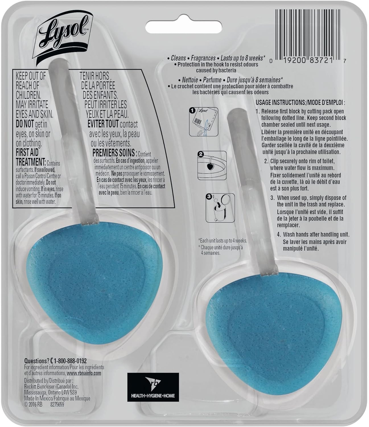 Automatic Toilet Bowl Cleaner, Atlantic Fresh Scent, 2 Pack, In-The-Bowl Use