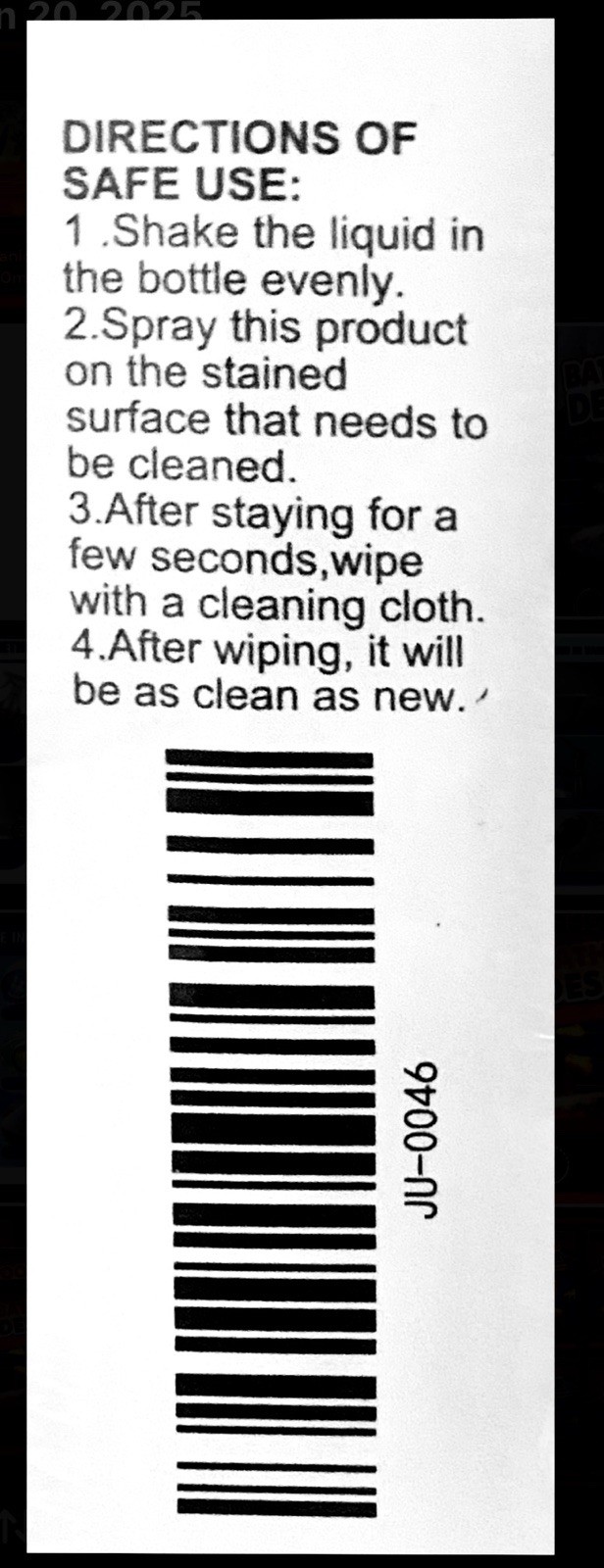 4 Pack Bathroom Fast Descaler Stubborn Stains Cleaner Spray No Residue 60ml Each