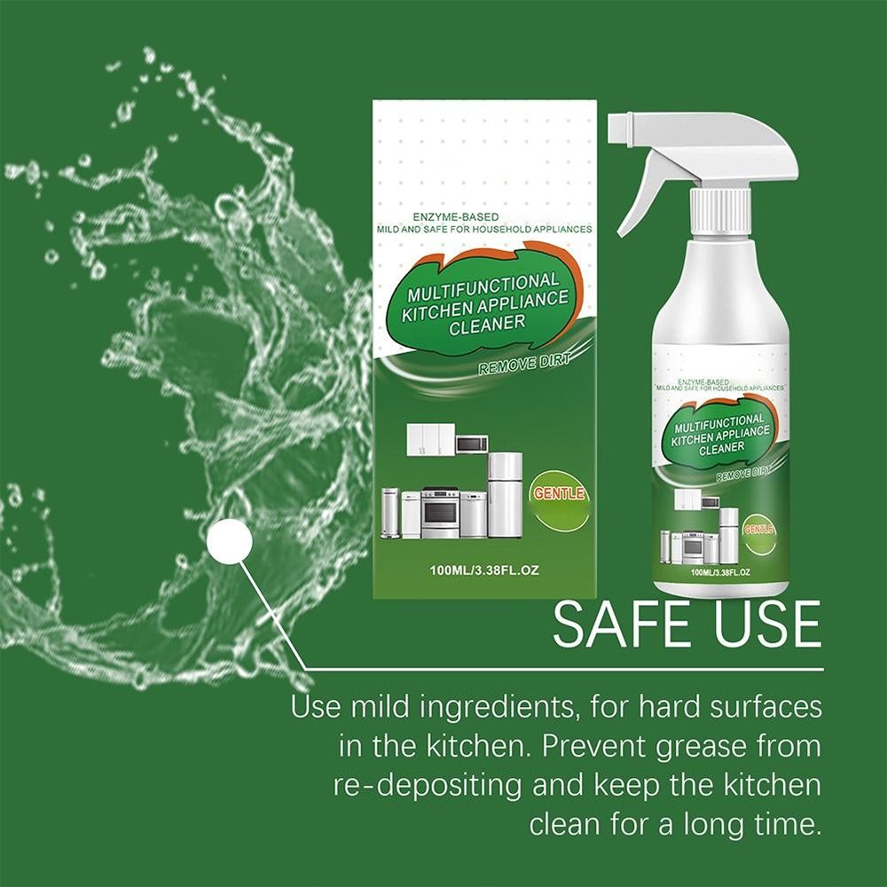 Multifunctional Kitchen Appliance Cleaner, Heavy Oil Stain Remover Cleaner Spray