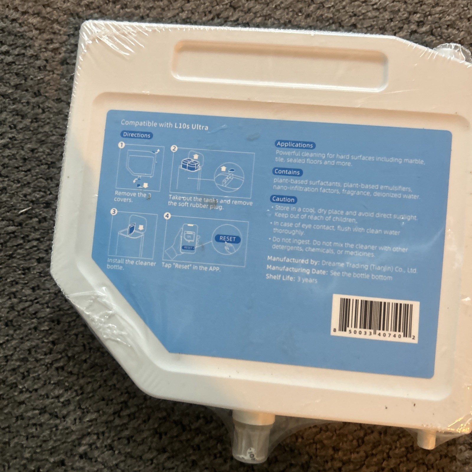 Dreametech Floor Cleaning Solution Multisurface Floor Cleaning Compatible w/ L10