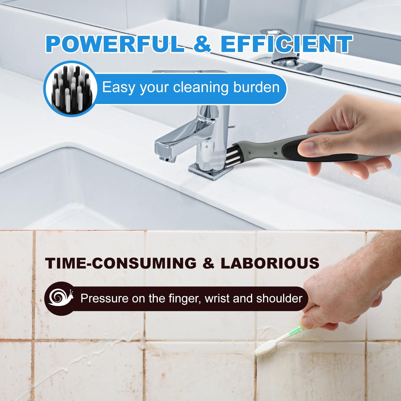 Rechargeable Cleaning Brush with 4 in 1 Multiple Brush Heads,Indoor Household…