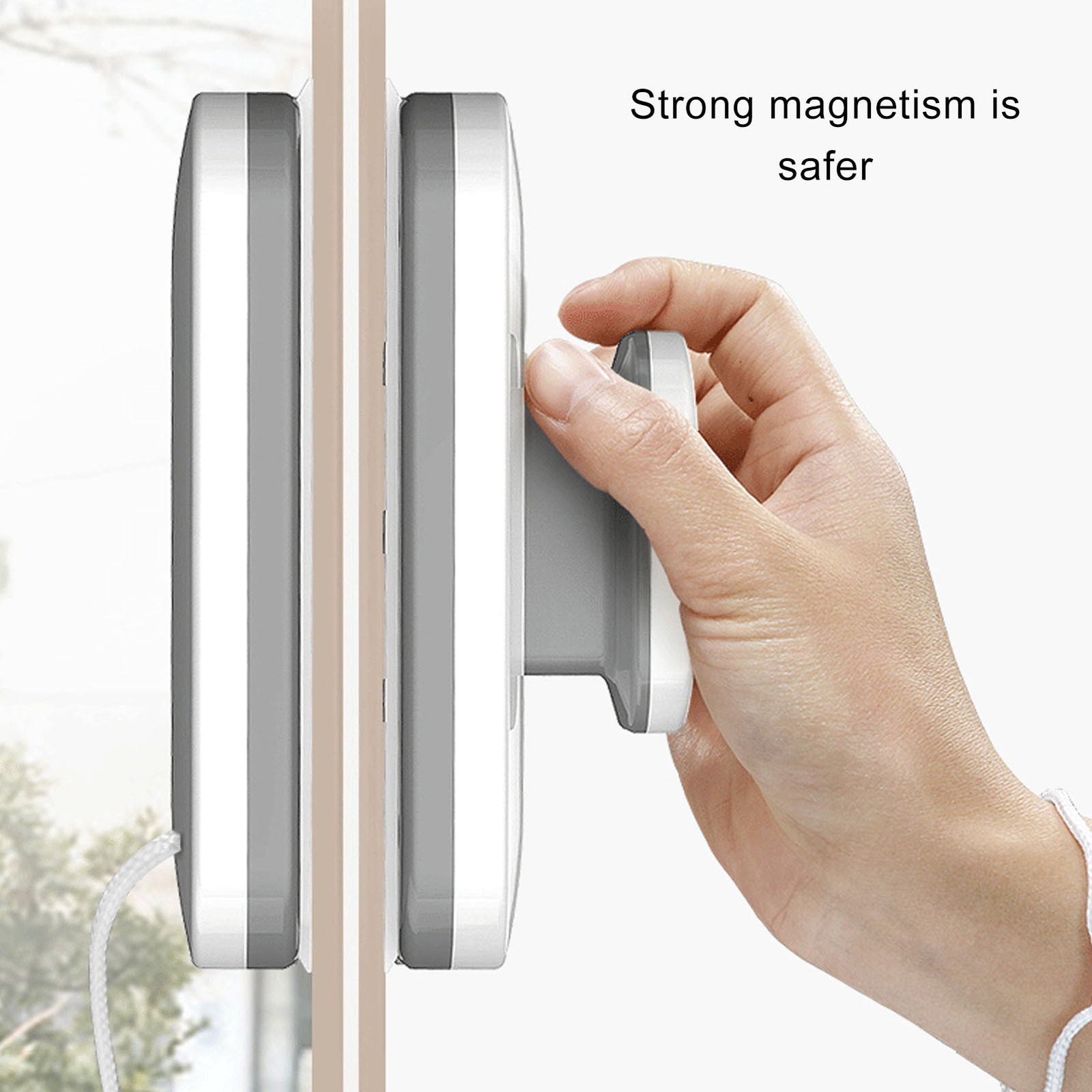 Magnetic Window Cleaner Sturdy Tool For Use Gray 15x10cm Premium