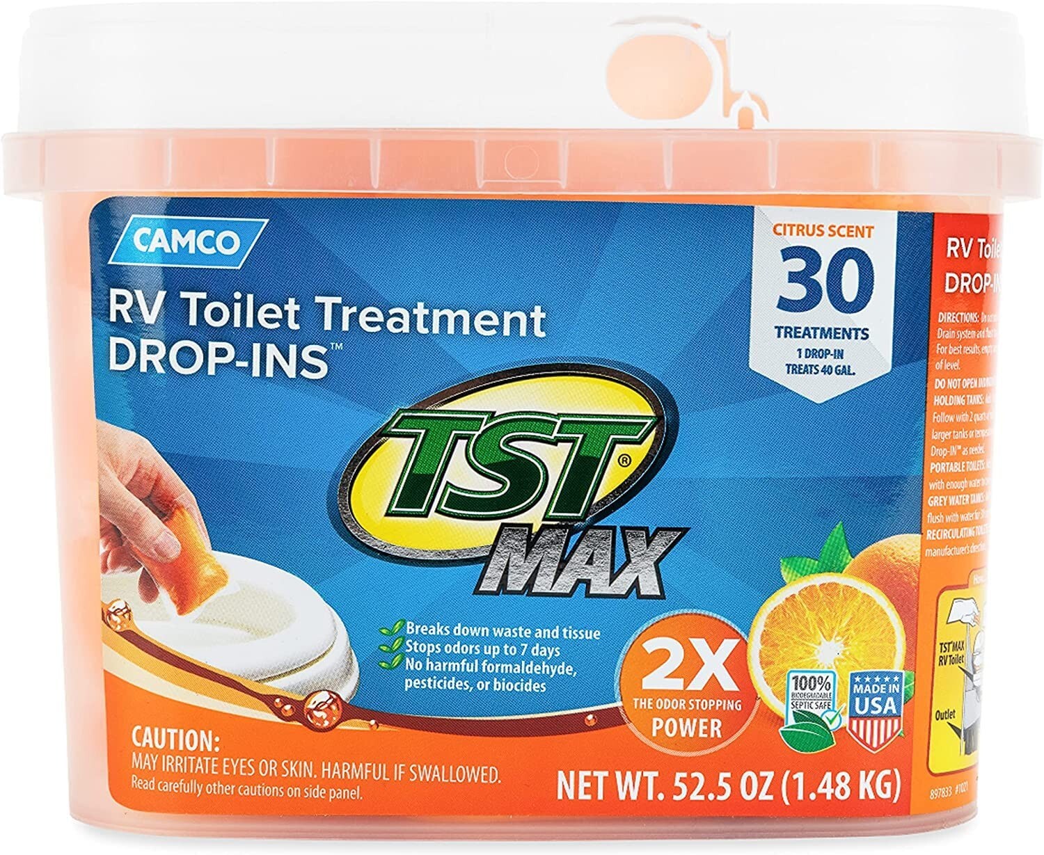 Camper RV Marine Toilet Treatment Drop In Odor Eliminator For Septic Tank 30 PCS