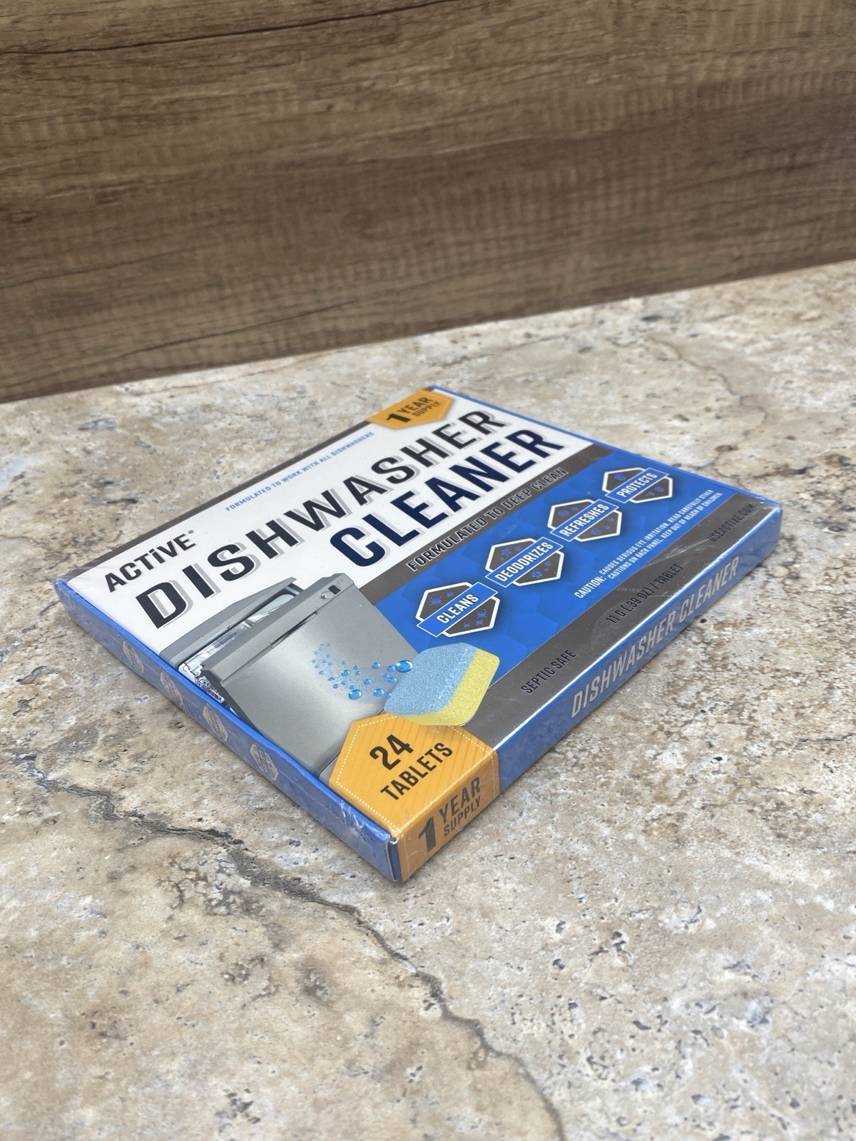 Active Dishwasher Cleaner Deodorizer Tablets 24 Pack Cleaning Descaler