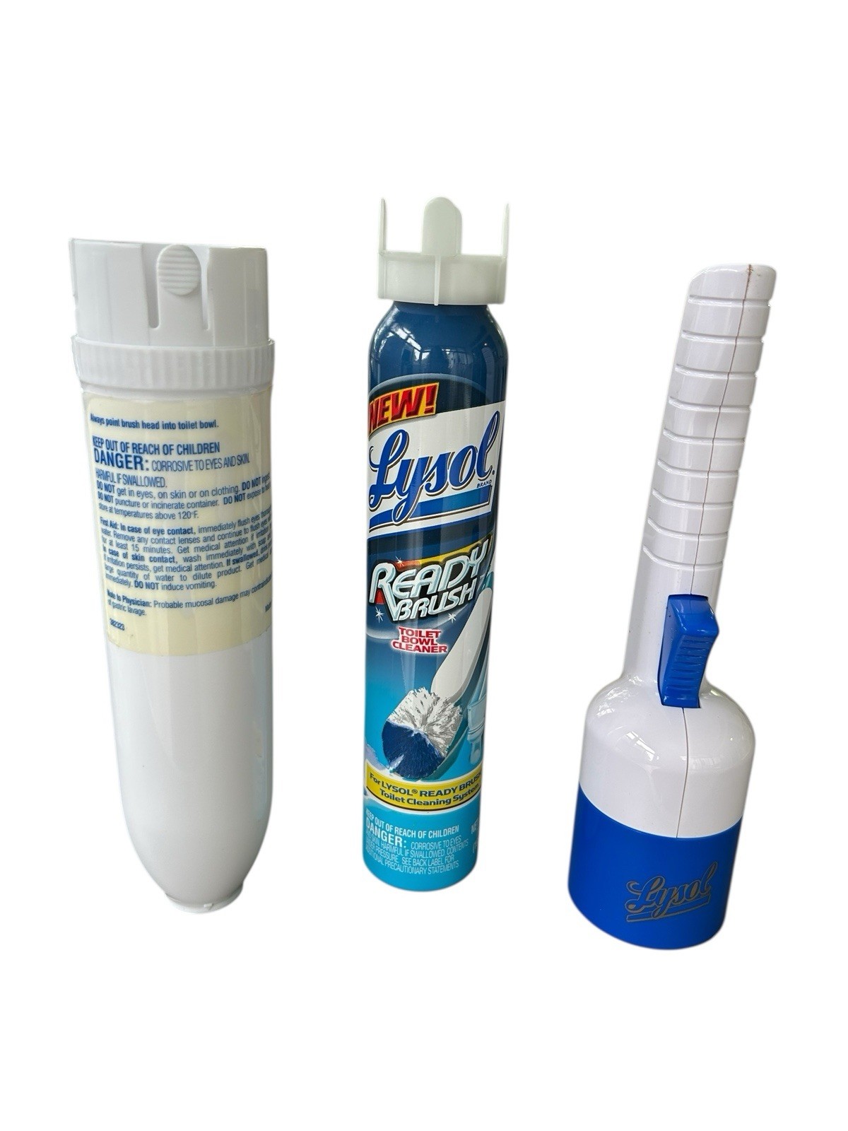 New Lysol Ready Brush Toilet Cleaning System Open Box Complete Brush Caddy NOS