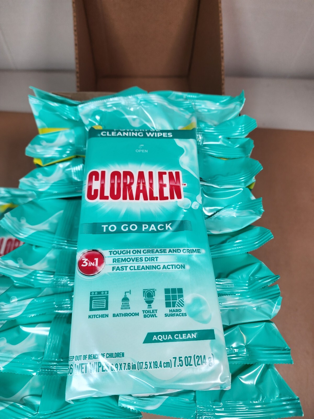 Box of Cloralen Powerful Cleaning Wipes (24 packs of 36) Tough on Grease & Grime