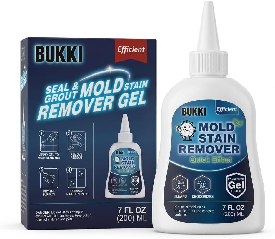 Professional Mold Stain Remover Gel (7 FL OZ), Heavy Duty Thick Gel for Shower G