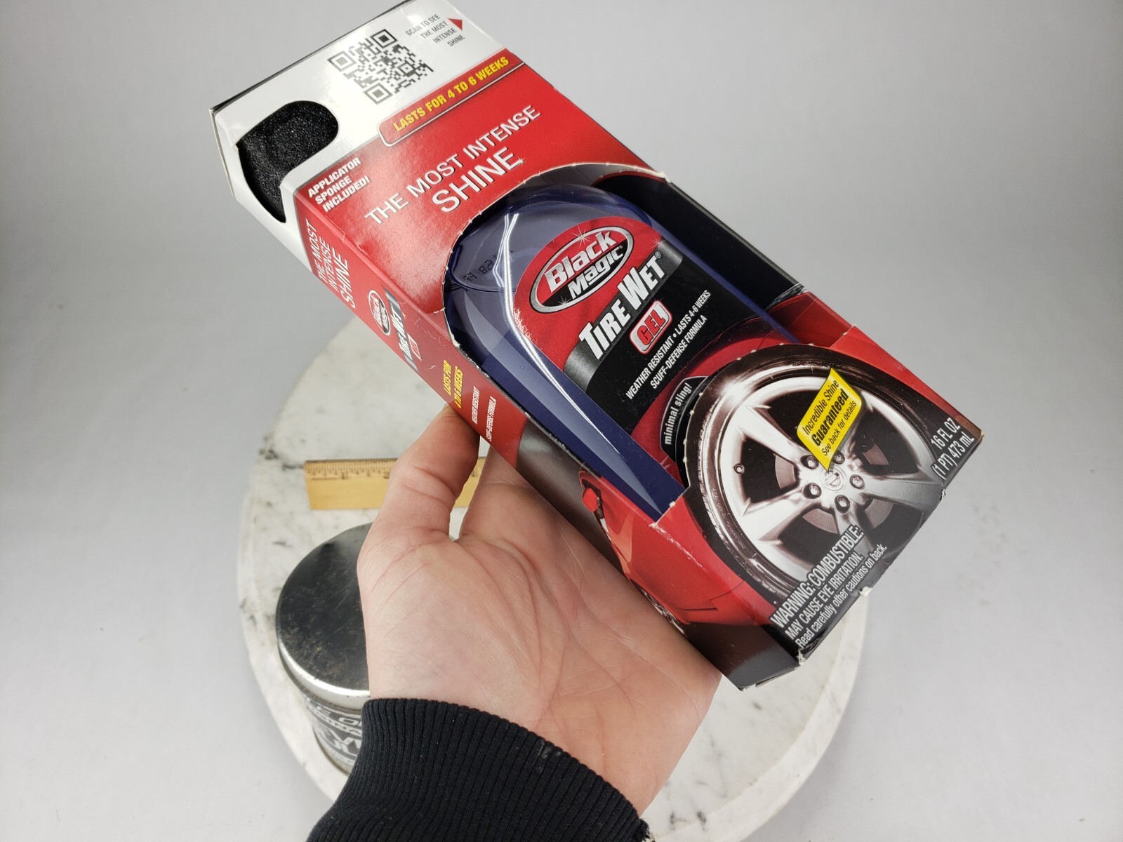 Black Magic Tire Wet Gel 16 Oz Advanced Silicone High Gloss Shine & Never-Dull