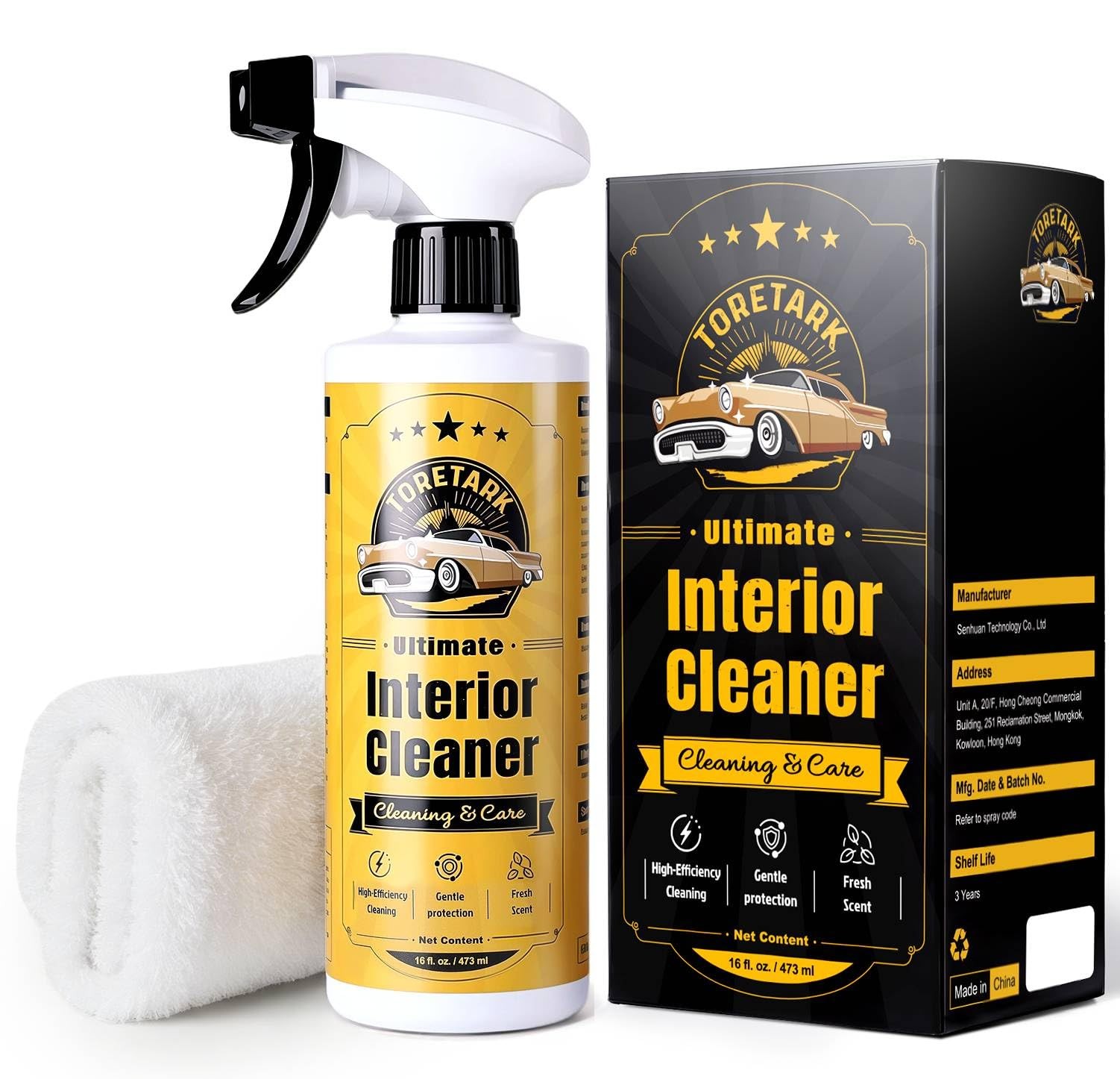 toretark Interior Car Cleaner Kit for Tesla, pH-Neutral Safe for All Surface,…