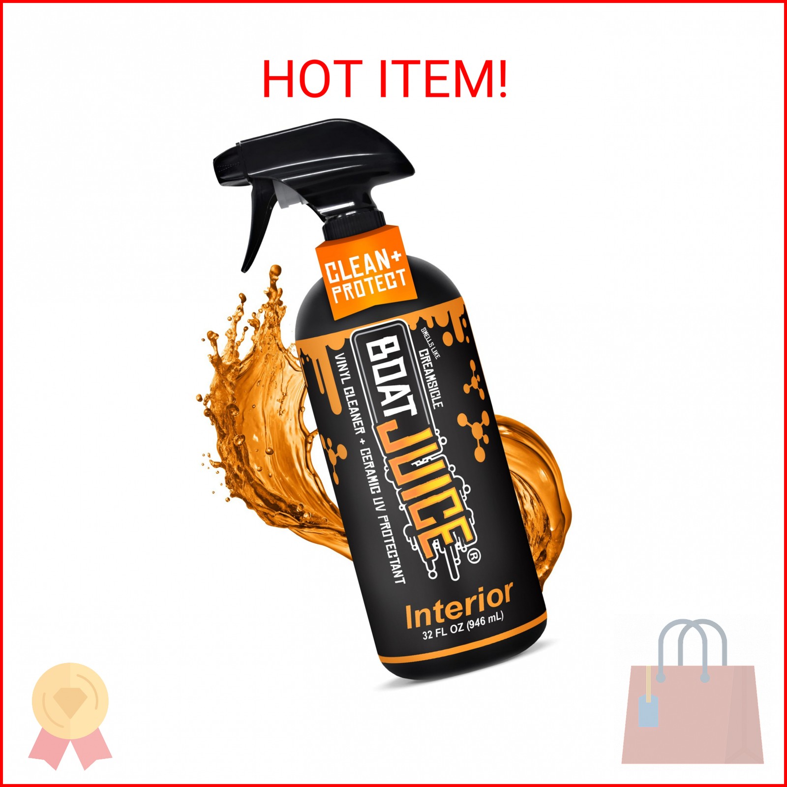 Boat Juice Interior 2-in-1 Vinyl Boat Seat Cleaner & Ceramic UV Protectant Spray