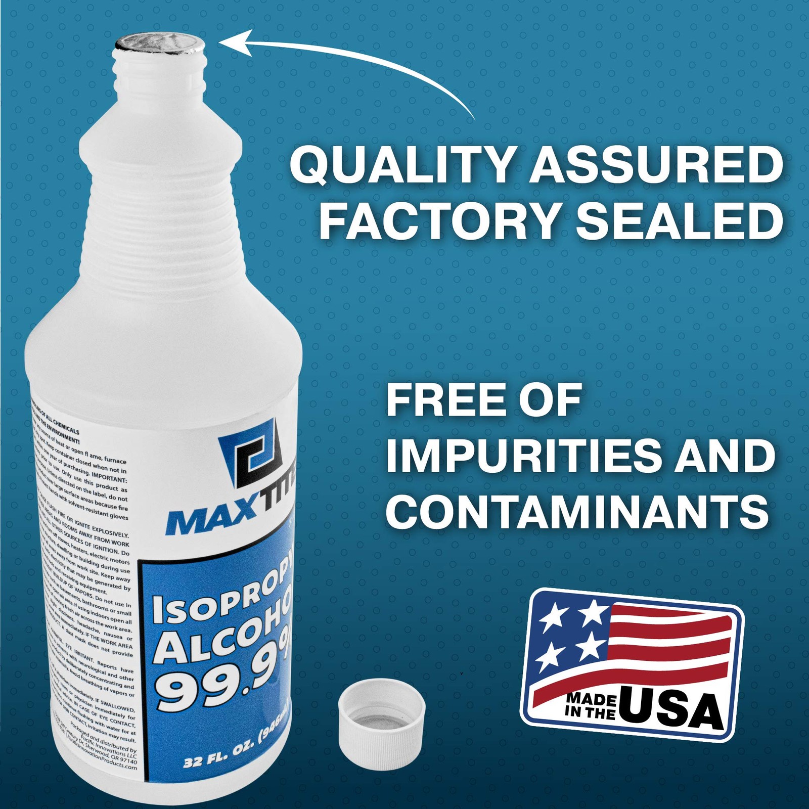 99.9% Isopropyl Alcohol 2 Gallons 8 Pack, 32 fl oz Includes HeavyDuty Spray …