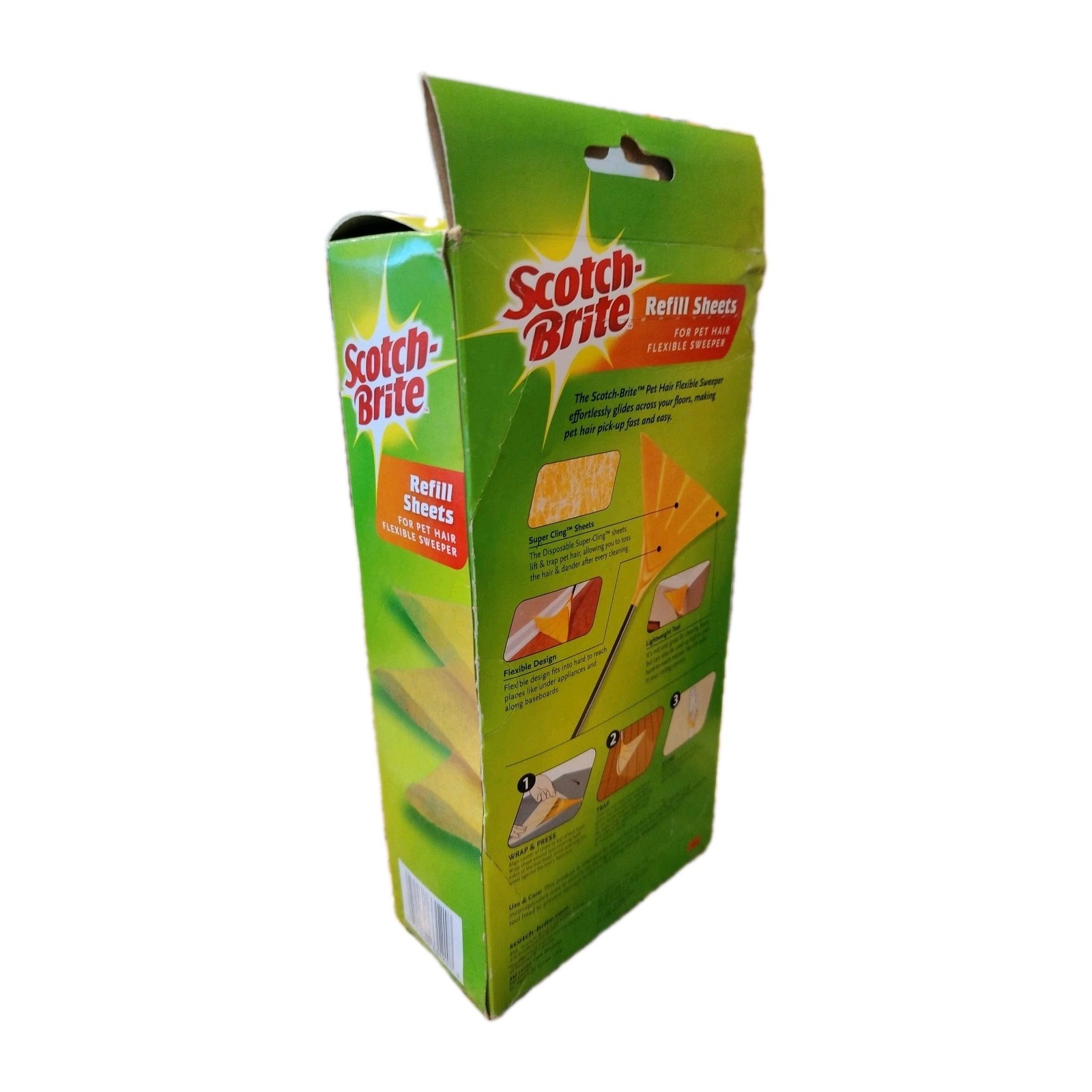 2011 Scotch Brite 3M Pet Hair Refill 15 Sheets Flexible Sweeper Fits Swiffer