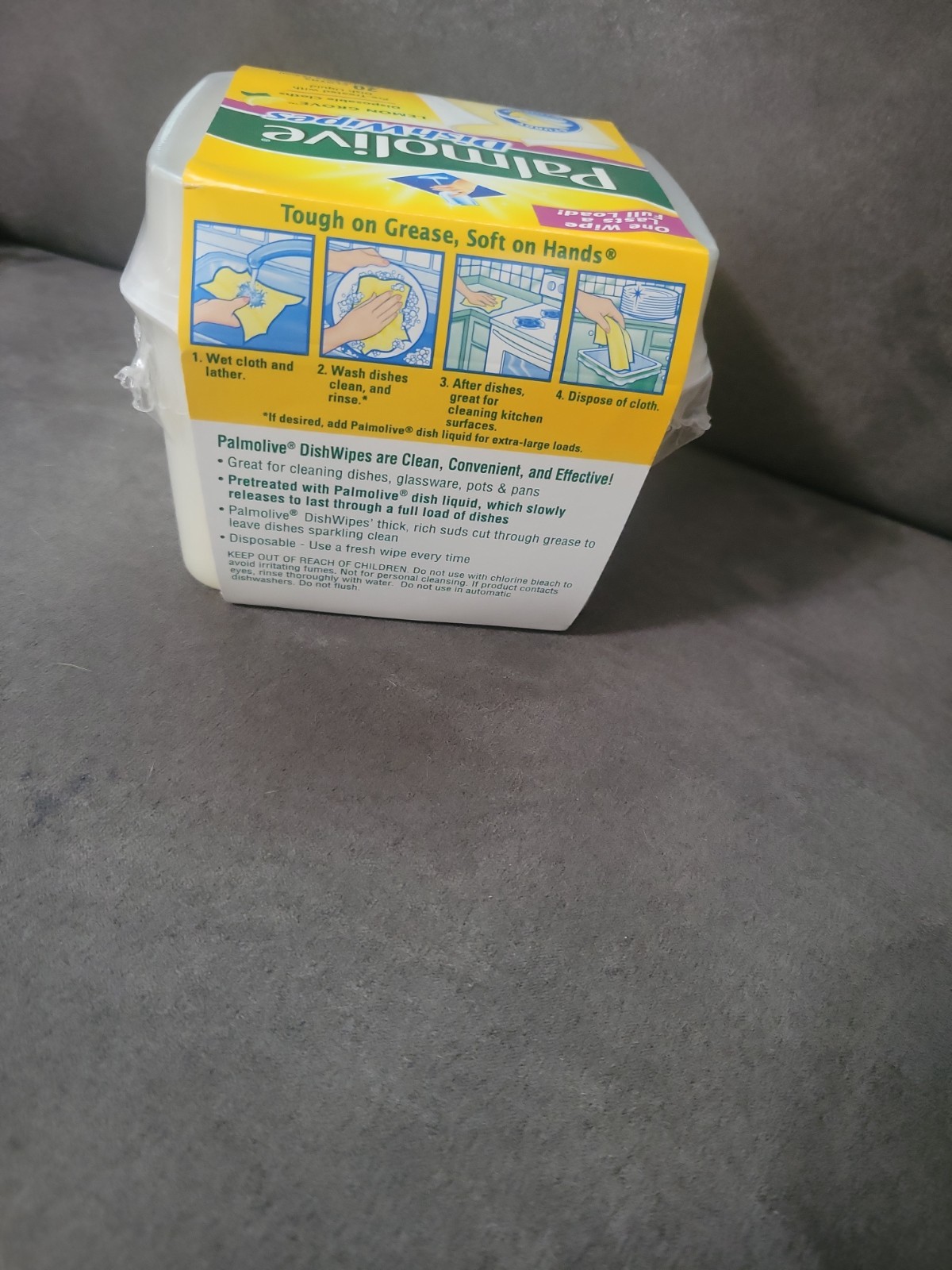 Palmolive Dish Wipes Lemon Grove Pretreated Disposable Cloths Discontinued 20 Ct