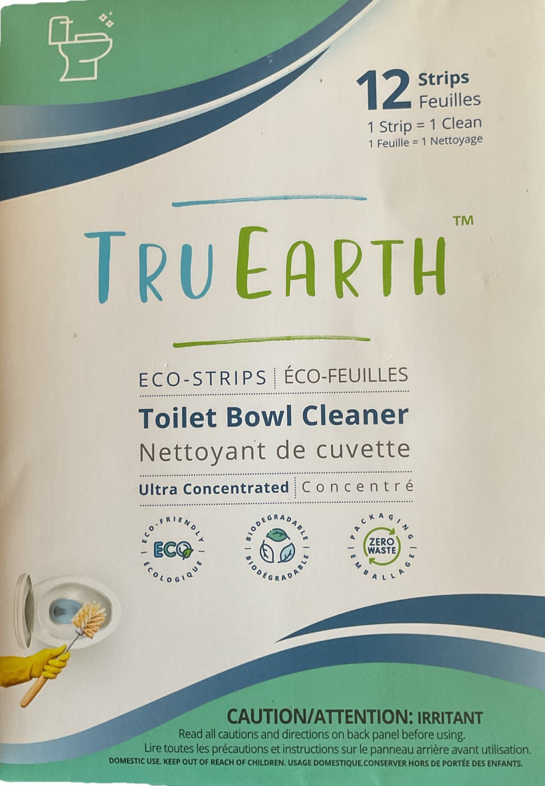 5x 12 TRU EARTH Eco-Strips Toilet Bowl Cleaner Strips 60