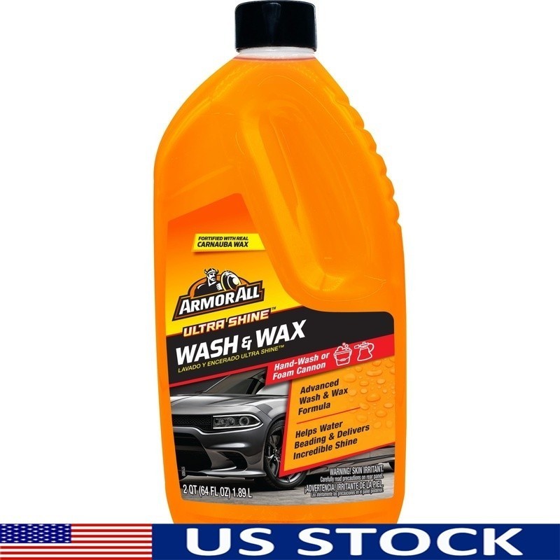Ultra Shine Car Wash Wax 64oz pH Neutral All-in-One Cleaner Protects Shines New