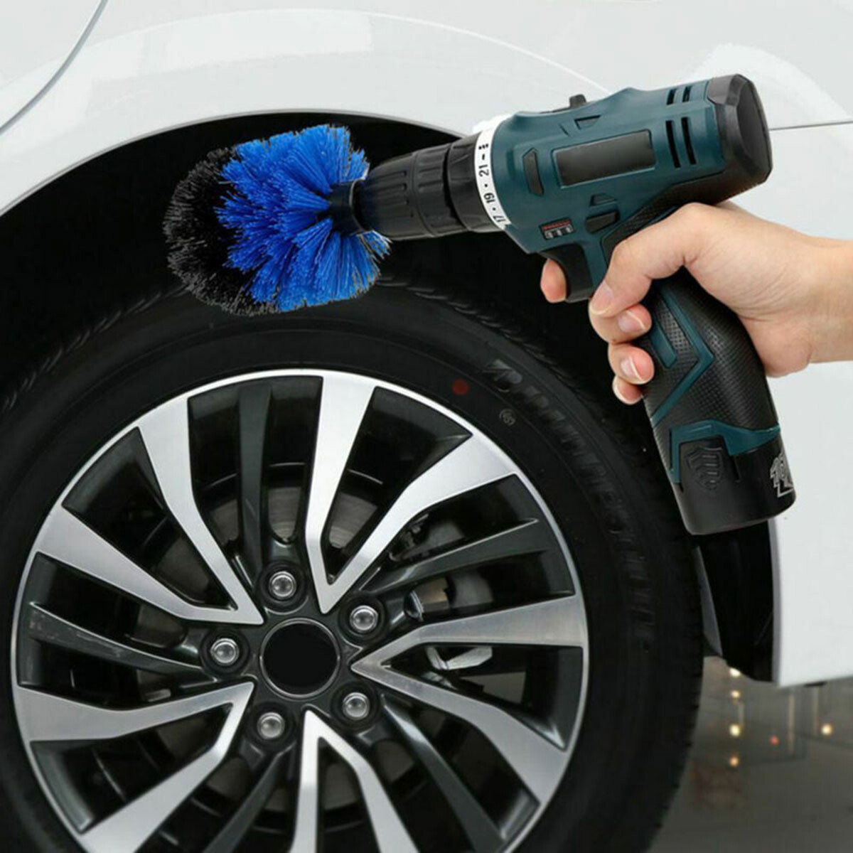 3Pcs Power Scrubber Cleaning Car Tile Grout Shower Drill Brush Set Attachment