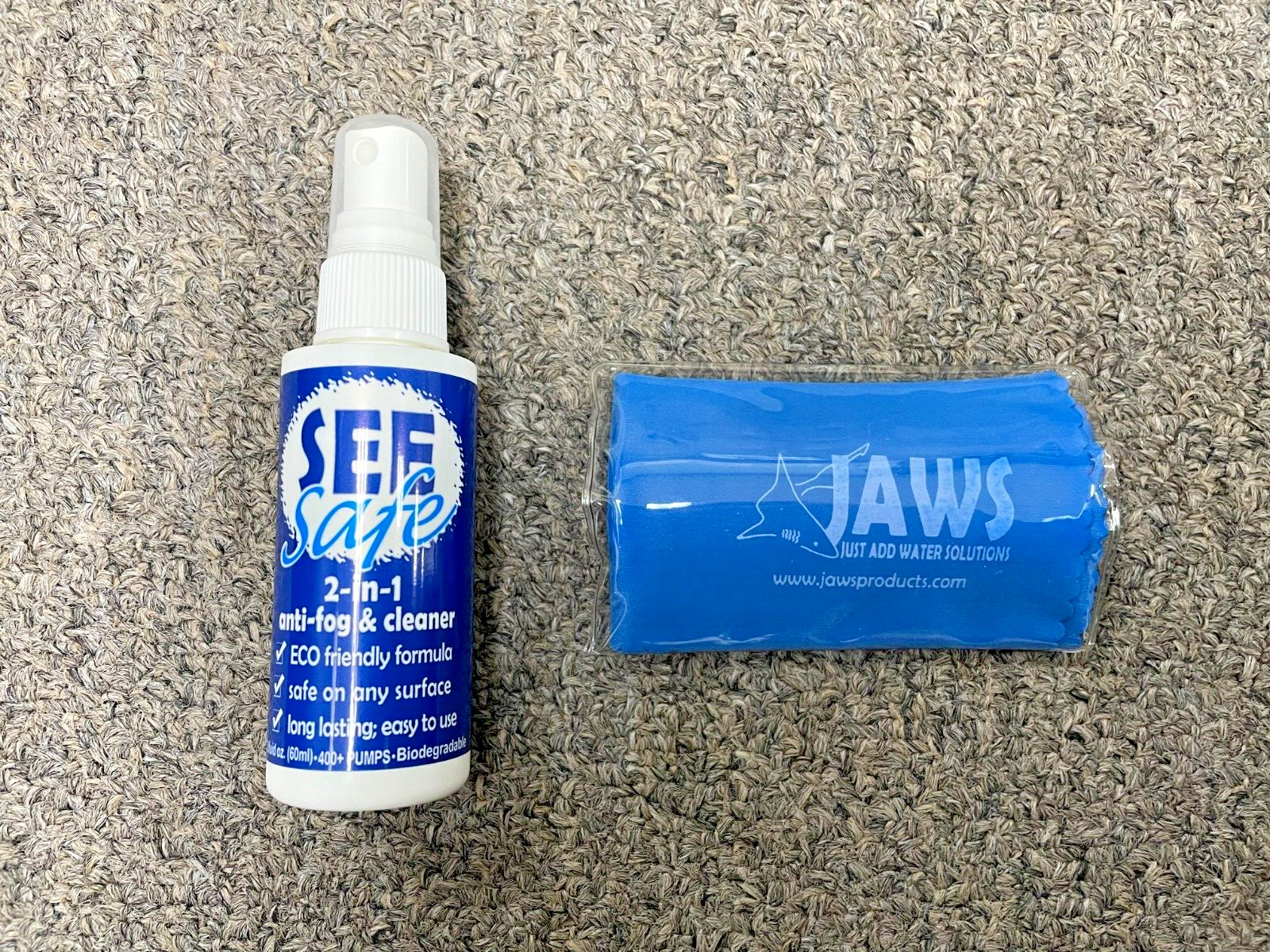 SEEsafe 2-in-1 Anti-fog and Cleaner Spray with JAWS Cloth