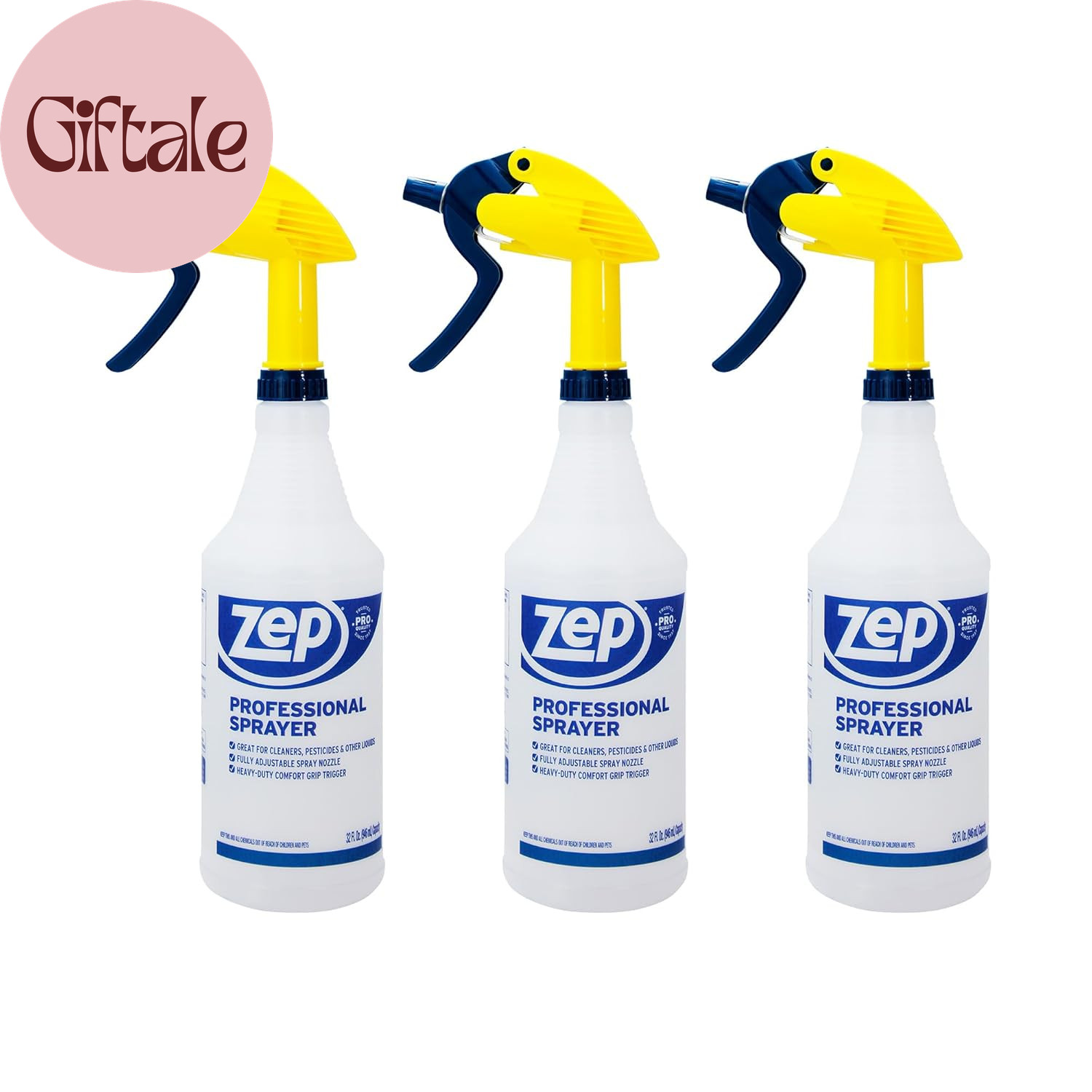 Professional Sprayer Bottle – 32 Oz (Pack of 3) – HDPRO1 – Versatile Adjustable