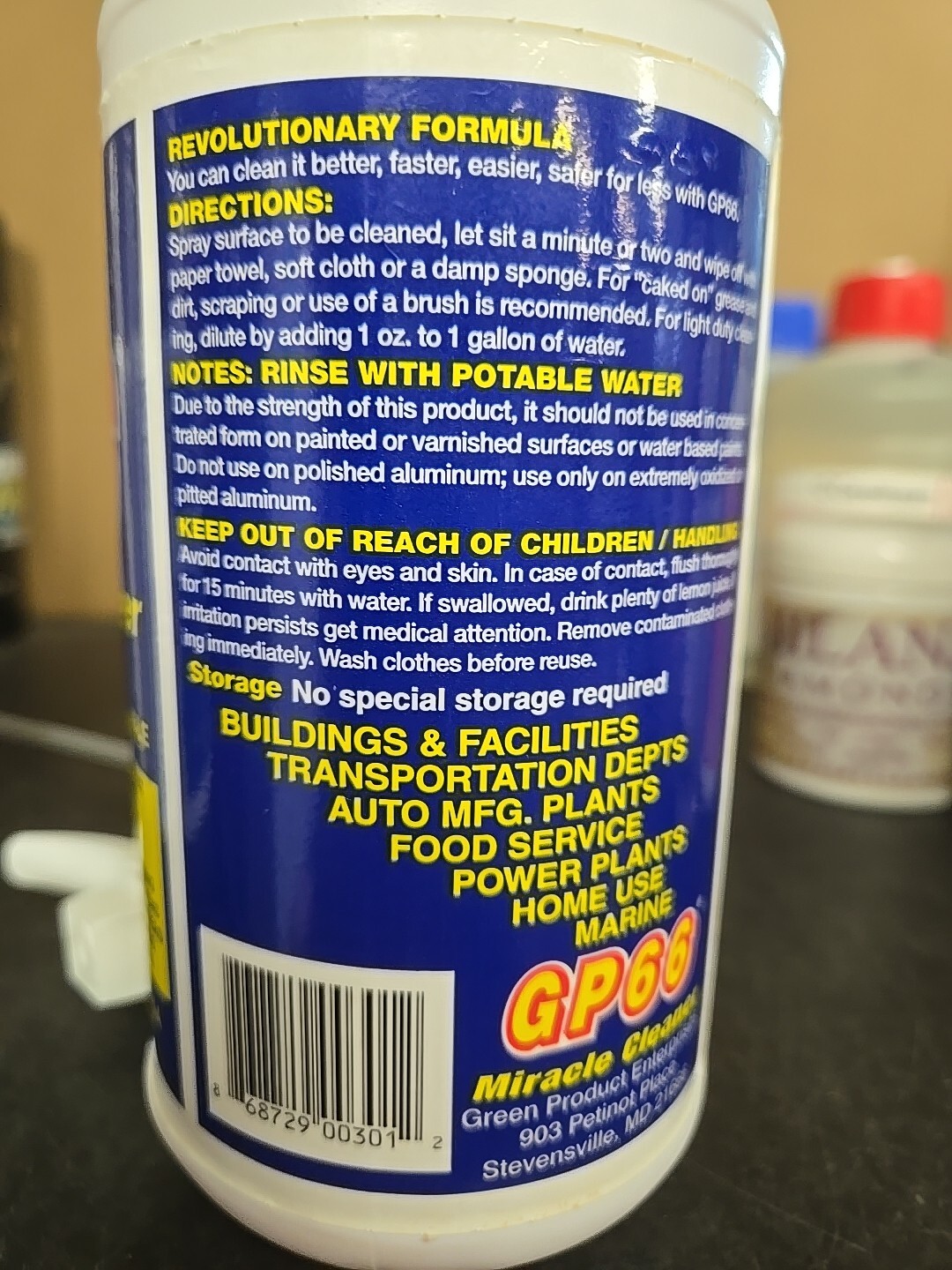 GP66 Green Miracle Cleaner and Degreaser 32FL OZ Bottle With Sprayer- LOT OF 3
