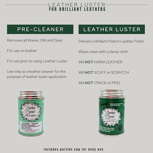 Leather Polish & Conditioner – Patent Leather Cleaner, Made in USA, 4oz