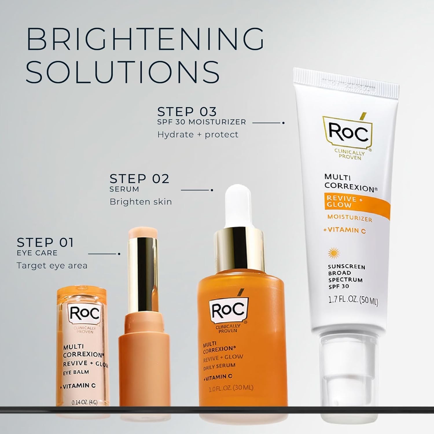 RoC Multi Correxion Revive and Glow Daily Vitamin C Serum Set, 1.0 FL OZ and 1