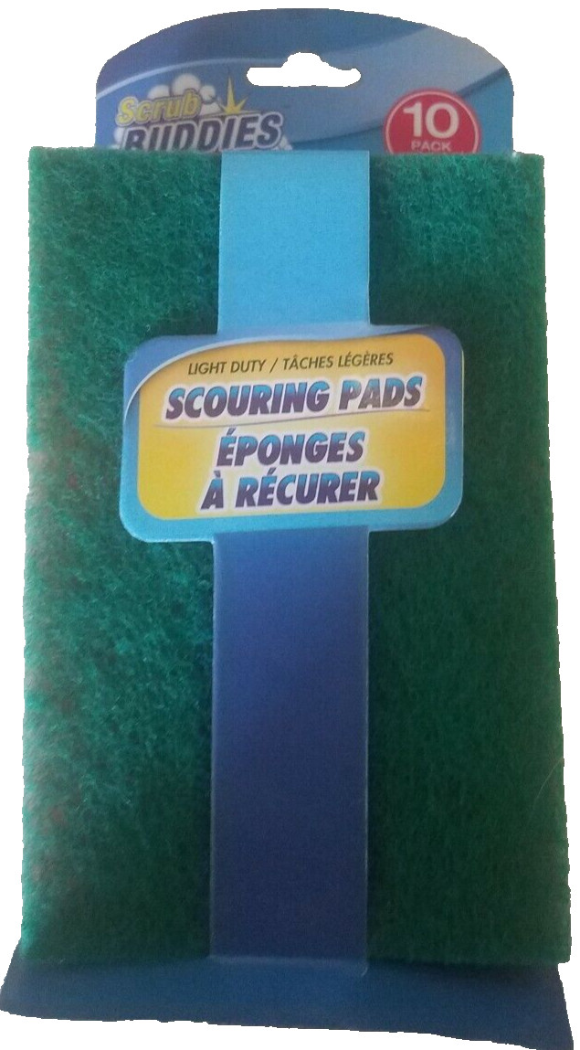 Scrub Buddies Scouring Pads 1ea 10 pack-New-SHIPS N 24 HOURS upc 639277869692