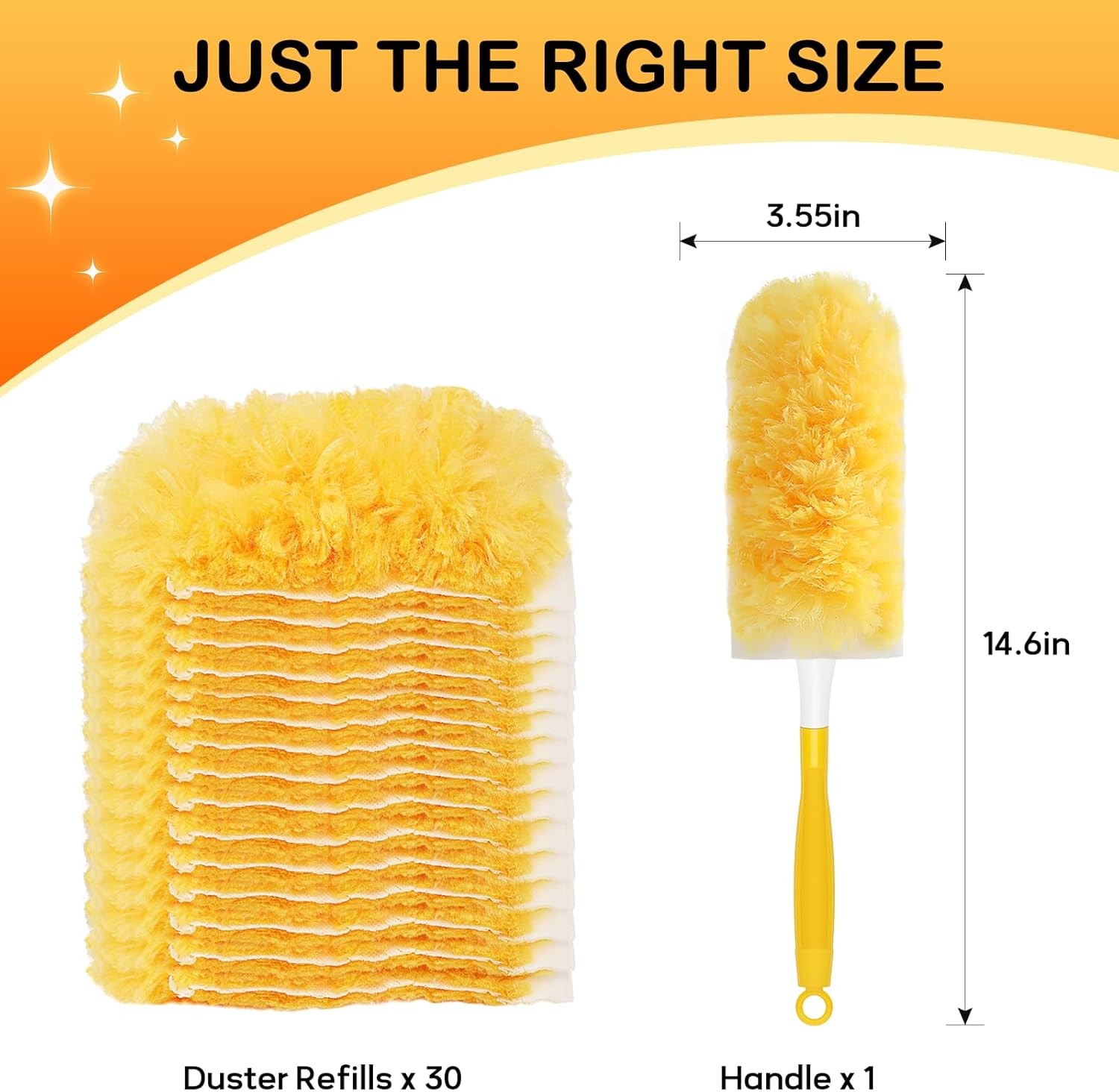 30 Count Duster Refills Swiffer Duster W/ 1 Handle Dusters Cleaning Disposable